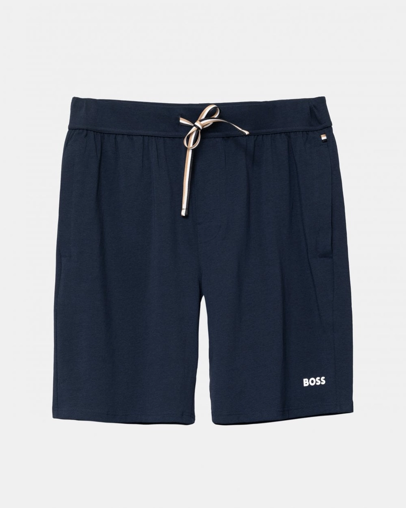 Hugo Boss Unique Mens Stretch-Cotton Pyjama Shorts with Logo Print